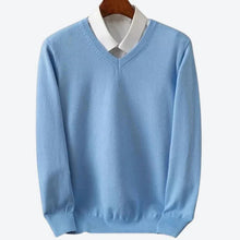 Load image into Gallery viewer, Mens Crew Neck Sweater with Ribbed Cuffs and Breathable Knit