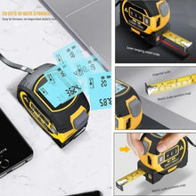 Load image into Gallery viewer, Infrared Laser Rangefinder with Built In Tape Measure Tool