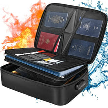 Load image into Gallery viewer, Document Storage Bag with Fire and Water Protection, Locking Security Closure