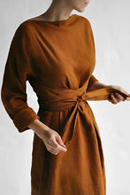 Load image into Gallery viewer, Linen Wrap Maxi Dress