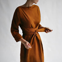 Load image into Gallery viewer, Linen Wrap Maxi Dress