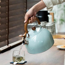 Load image into Gallery viewer, Stovetop Kettle with Automatic Whistle Alert and Even Heat Base for Induction, Gas, Radiant Cooktops