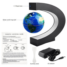 Load image into Gallery viewer, Magnetic Floating Globe with LED Light and Continuous Rotation, 3.5in