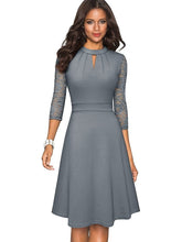 Load image into Gallery viewer, Hollowed-out lace dress
