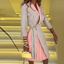 Load image into Gallery viewer, Elegant Notched Collar Blazer Dress