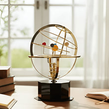 Load image into Gallery viewer, Brass Solar System Display with Nine Precisely Crafted Planets