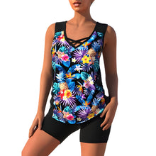 Load image into Gallery viewer, Tankini Set, Summery Tankini Set with Geometric V-neck