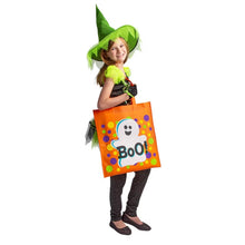 Load image into Gallery viewer, Large Reusable Halloween Tote Bags Set of 12 in Four Neon Designs with Long Handles