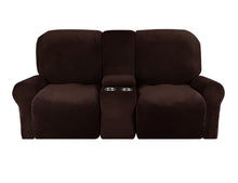 Load image into Gallery viewer, 2 Seat Recliner Cover with Cup Holders Soft Non Slip 12 Colors