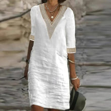 Load image into Gallery viewer, Stylish linen summer dress for women