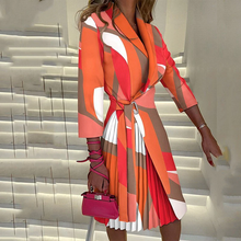 Load image into Gallery viewer, Elegant Notched Collar Blazer Dress
