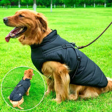 Load image into Gallery viewer, Waterproof Winter Dog Jacket with Sherpa Fleece Lining and Built In Harness