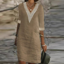 Load image into Gallery viewer, Stylish linen summer dress for women