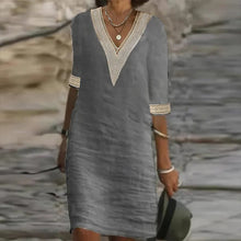 Load image into Gallery viewer, Stylish linen summer dress for women
