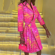 Load image into Gallery viewer, Elegant Notched Collar Blazer Dress
