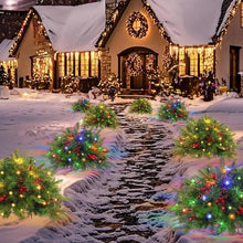 Load image into Gallery viewer, LED Urn Filler with 35 Warm Lights and Evergreen Branches, 18 Inch Width