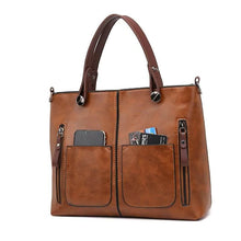 Load image into Gallery viewer, Multi Pocket Handbag with Adjustable Strap and Zippered Compartments