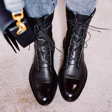 Load image into Gallery viewer, Vintage heeled ankle boots for women