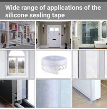 Load image into Gallery viewer, Door and Window Draft Seal Strip with Adhesive Backing and Flexible Polymer, 196.85in Length