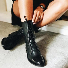 Load image into Gallery viewer, Vintage heeled ankle boots for women