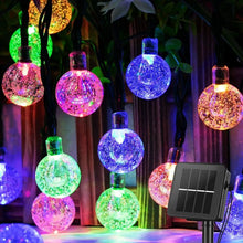 Load image into Gallery viewer, Solar Powered Waterproof Crystal Globe Lights