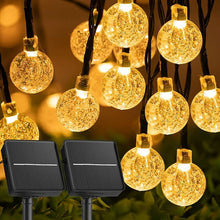 Load image into Gallery viewer, Solar Powered Waterproof Crystal Globe Lights