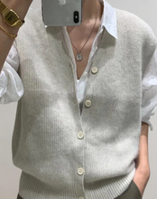 Load image into Gallery viewer, Casual knitted vest with button placket