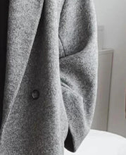 Load image into Gallery viewer, Oversize women's cashmere coat with lapel collar