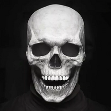 Load image into Gallery viewer, Full Head Skull Mask with Movable Jaw and Latex Construction