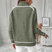 Load image into Gallery viewer, Luxurious olive green knitted sweater