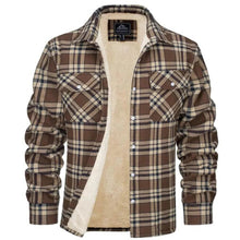Load image into Gallery viewer, fleece-lined checked jacket