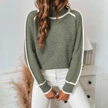 Load image into Gallery viewer, Luxurious olive green knitted sweater