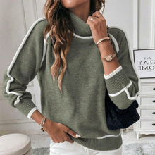 Load image into Gallery viewer, Luxurious olive green knitted sweater