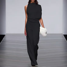 Load image into Gallery viewer, Womens Jumpsuit With Round Neck, Sleeveless And Wide Leg