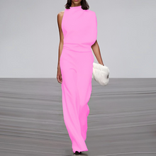 Load image into Gallery viewer, Womens Jumpsuit With Round Neck, Sleeveless And Wide Leg