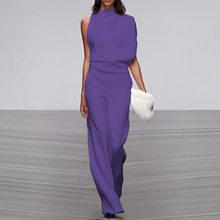 Load image into Gallery viewer, Womens Jumpsuit With Round Neck, Sleeveless And Wide Leg