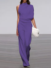 Load image into Gallery viewer, Women's Jumpsuit With Round Neck, Sleeveless And Wide Leg