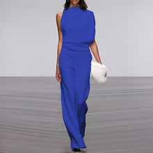 Load image into Gallery viewer, Womens Jumpsuit With Round Neck, Sleeveless And Wide Leg