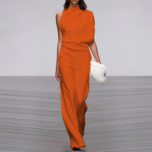 Load image into Gallery viewer, Womens Jumpsuit With Round Neck, Sleeveless And Wide Leg