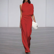 Load image into Gallery viewer, Womens Jumpsuit With Round Neck, Sleeveless And Wide Leg