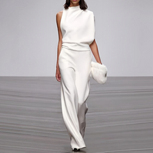 Load image into Gallery viewer, Womens Jumpsuit With Round Neck, Sleeveless And Wide Leg