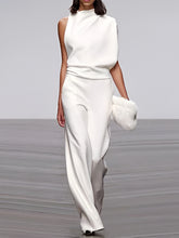 Load image into Gallery viewer, Women's Jumpsuit With Round Neck, Sleeveless And Wide Leg