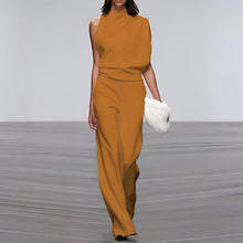 Load image into Gallery viewer, Womens Jumpsuit With Round Neck, Sleeveless And Wide Leg