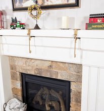 Load image into Gallery viewer, Dual Hook Mantle Holder with Adjustable Fit and 20lb Capacity for Stockings and Garlands