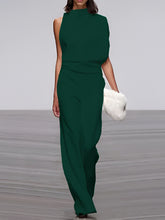 Load image into Gallery viewer, Women's Jumpsuit With Round Neck, Sleeveless And Wide Leg