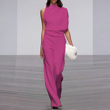 Load image into Gallery viewer, Womens Jumpsuit With Round Neck, Sleeveless And Wide Leg