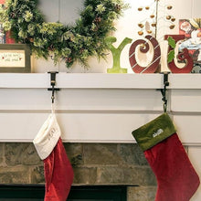 Load image into Gallery viewer, Dual Hook Mantle Holder with Adjustable Fit and 20lb Capacity for Stockings and Garlands