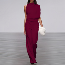 Load image into Gallery viewer, Womens Jumpsuit With Round Neck, Sleeveless And Wide Leg