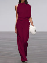 Load image into Gallery viewer, Women's Jumpsuit With Round Neck, Sleeveless And Wide Leg