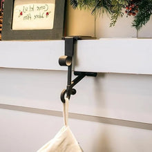 Load image into Gallery viewer, Dual Hook Mantle Holder with Adjustable Fit and 20lb Capacity for Stockings and Garlands